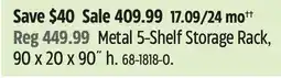 Canadian Tire Metal 5-Shelf Storage Rack offer