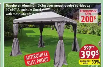 Sushi Shop 10'x10' Aluminum Gazebo with mosquito net & curtains offer