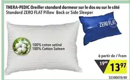 Sushi Shop Standard ZERO FLAT Pillow Back or Side Sleeper offer