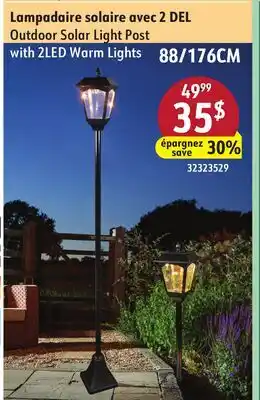 Sushi Shop Outdoor Solar Light Post with 2LED Warm Lights offer