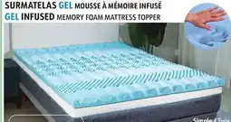 Sushi Shop Twin GEL INFUSED MEMORY FOAM MATTRESS TOPPER offer
