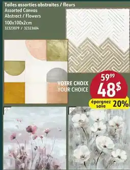 Sushi Shop Toiles assorties abstraites / fleurs offer