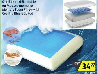Sushi Shop Memory Foam Pillow with Cooling Blue GEL Pad offer
