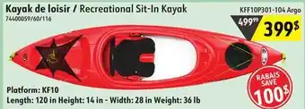 Sushi Shop Recreational Sit-In Kayak offer