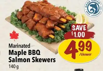 Farm Boy Marinated Maple BBQ Salmon Skewers offer