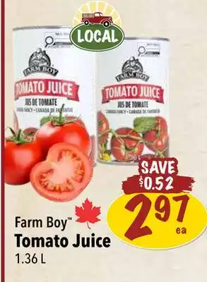 Farm Boy Farm Boy Tomato Juice 1.36 L offer