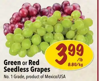 Farm Boy Green or Red Seedless Grapes offer