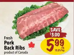 Farm Boy Fresh Pork Back Ribs offer