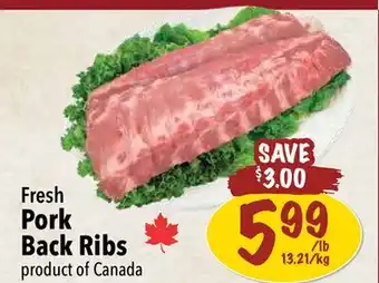 Farm Boy Fresh Pork Back Ribs offer