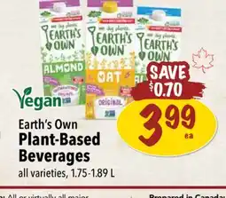 Farm Boy Earth's Own Plant-Based Beverages offer