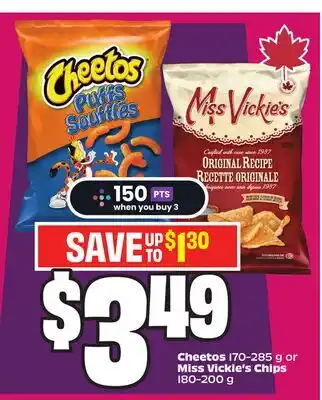 Chalo FreshCo Cheetos 170-285 g or Miss Vickie's Chips 180-200 g offer