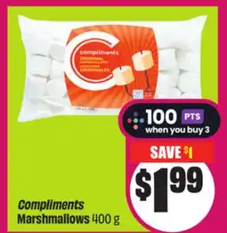 Chalo FreshCo Compliments Marshmallows 400 g offer