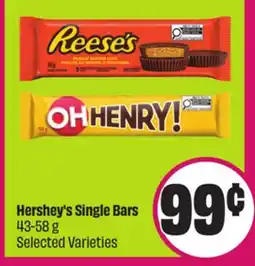 Chalo FreshCo Hershey's Single Bars 43-58 g Selected Varieties offer