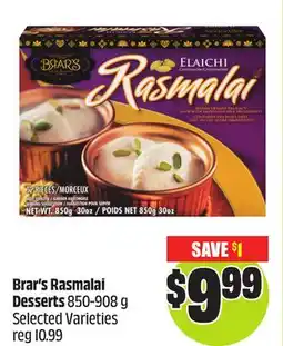 Chalo FreshCo Brar's Rasmalai Desserts 850-908 g Selected Varieties offer