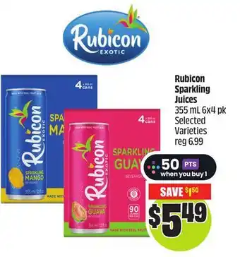 Chalo FreshCo Rubicon Sparkling Juices 355 mL 6x4 pk Selected Varieties offer