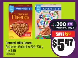 Chalo FreshCo General Mills Cereal Selected Varieties 526-778 g offer