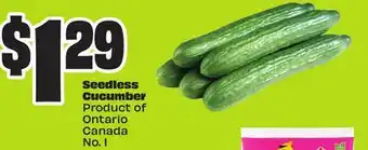 Chalo FreshCo Seedless Cucumber Product of Ontario Canada No. 1 offer