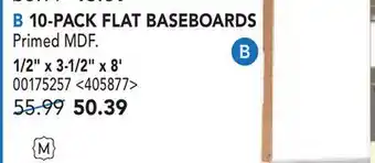 RONA 10-PACK FLAT BASEBOARDS offer