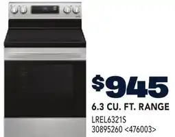 RONA LG 6.3 CU. FT. RANGE offer