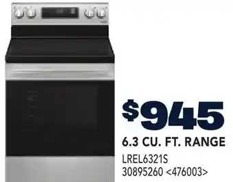 RONA LG 6.3 CU. FT. RANGE offer