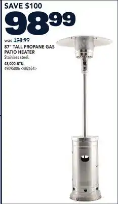 RONA 87 TALL PROPANE GAS PATIO HEATER 48,000-BTU offer