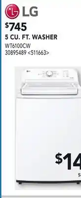 RONA LG 5 CU. FT. WASHER offer