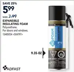 RONA ADFAST EXPANSIBLE INSULATING FOAM offer