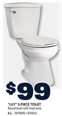RONA VALU+ LILY 2-PIECE TOILET offer