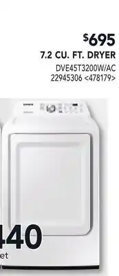 RONA 7.2 cu. FT. DRYER offer