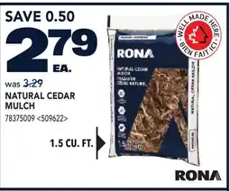 RONA NATURAL CEDAR MULCH offer