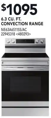 RONA 6.3 CU. FT. CONVECTION RANGE offer