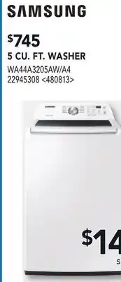 RONA SAMSUNG 5 CU. FT. WASHER offer