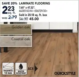 RONA LAMINATE FLOORING 7.68 x 47.32 offer