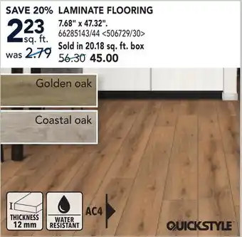 RONA LAMINATE FLOORING 7.68 x 47.32 offer