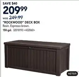 RONA KETER ROCKWOOD DECK BOX 150-gal offer