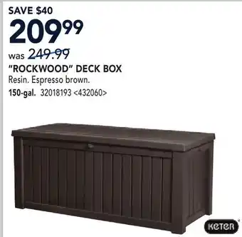 RONA KETER ROCKWOOD DECK BOX 150-gal offer