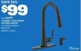 RONA CAGNEY PULL-DOWN KITCHEN FAUCET offer