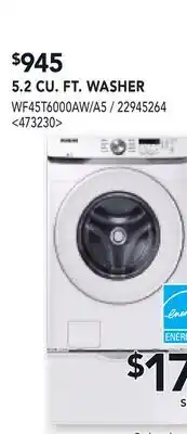 RONA SAMSUNG 5.2 CU. FT. WASHER offer