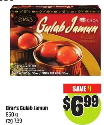 FreshCo Brar's Gulab Jamun 850 g offer