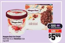 FreshCo Haagen-Dazs Ice Cream 400-450 mL or Novelties 3 pk offer