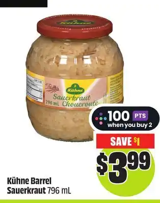 FreshCo Kuhne Barrel Sauerkraut 796 mL offer