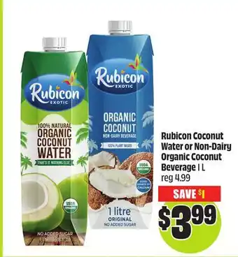 FreshCo Rubicon Coconut Water or Non-Dairy Organic Coconut Beverage 1L offer