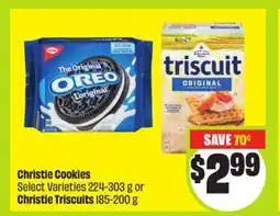 FreshCo Christie Cookies Select Varieties 224-303 g or Christie Triscuits 185-200 g offer