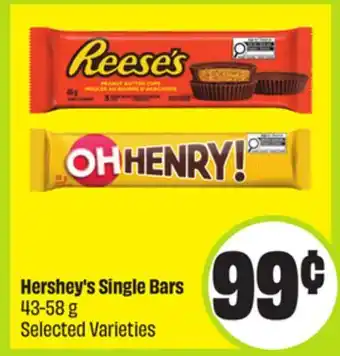 FreshCo Hersheys Single Bars 43-58 g Selected Varieties offer