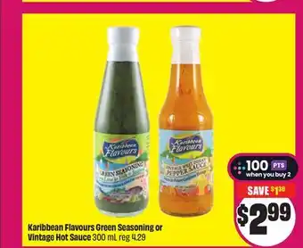 FreshCo Karibbean Flavours Green Seasoning or Vintage Hot Sauce 300 ml offer