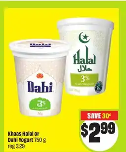 FreshCo Khaas Halal Or Dahi Yogurt 750 g offer