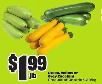 FreshCo Green, yellow or Grey Zucchini Product of Ontario 14.39/kg offer