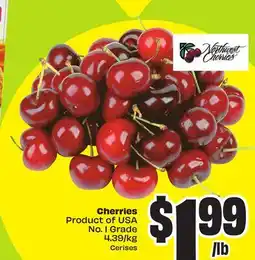 FreshCo Cherries Product of USA No. 1 Grade 4.39/kg offer