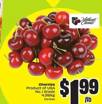 FreshCo Cherries Product of USA No. 1 Grade 4.39/kg offer