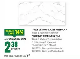 BMR TUILE DE PORCELAINE NEBULA offer